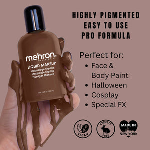 Mehron Liquid Face Paints - Sable Brown BR