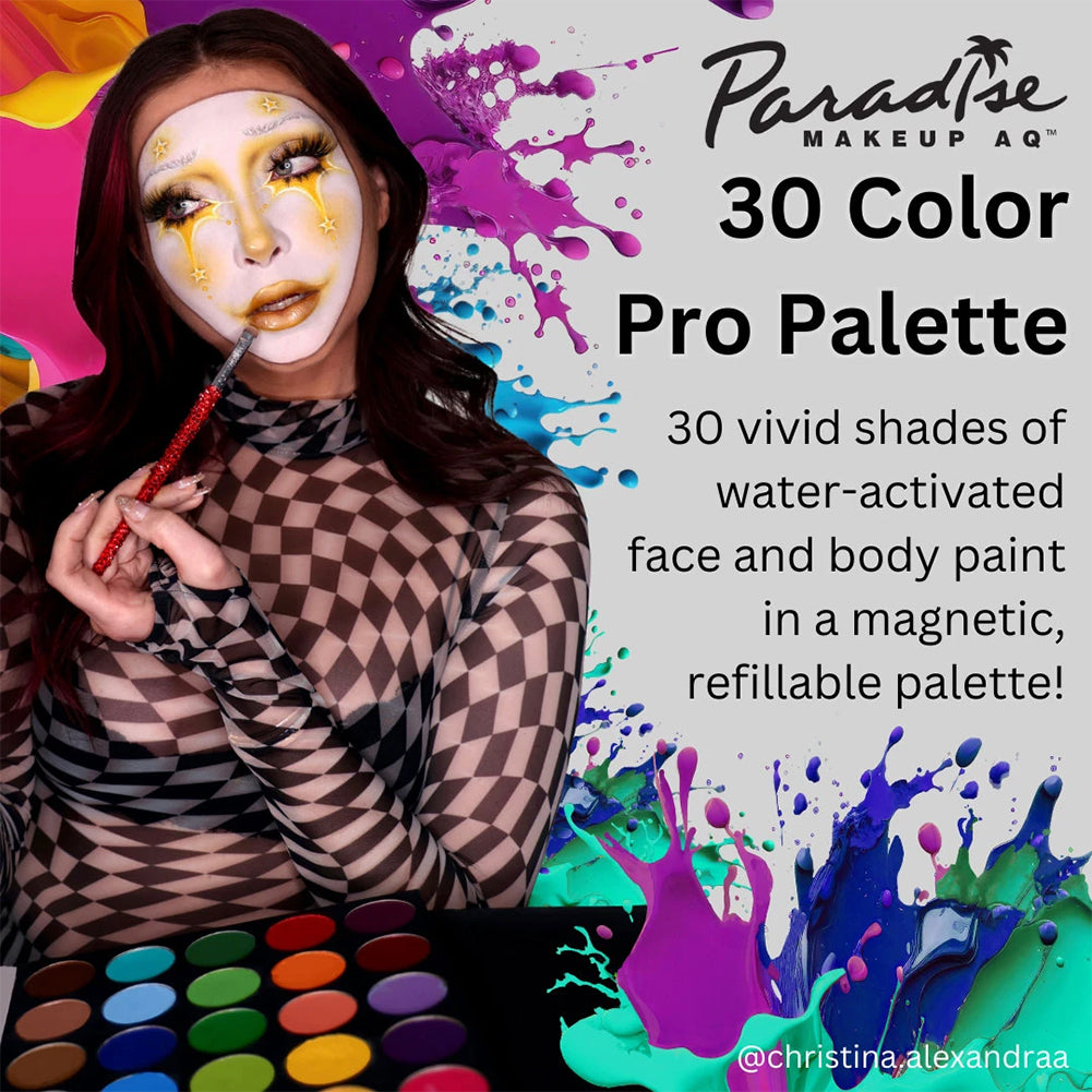 Paradise AQ Pro Face Paint Palettes (30 Colors)