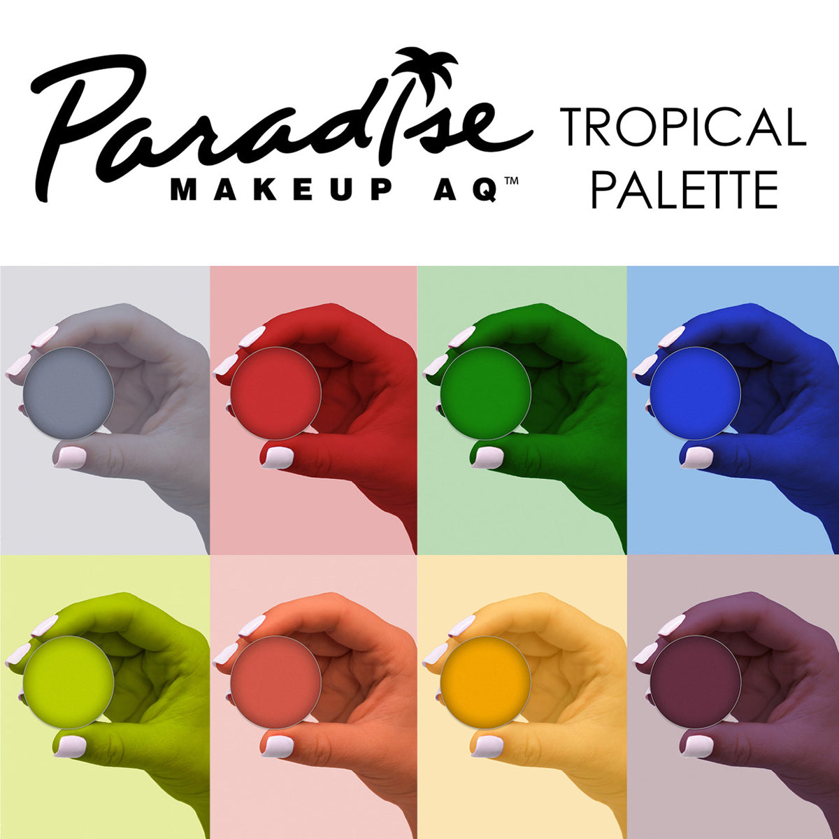 Paradise Tropical Face Paint Palettes (8 Colors)