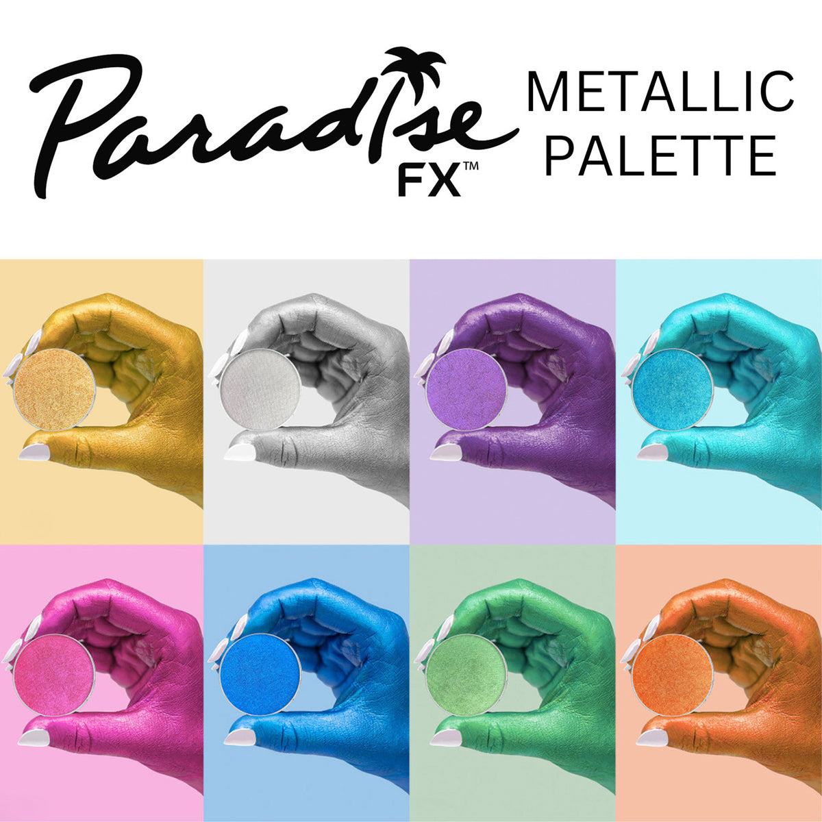 Paradise Palettes - Brilliant Metallic (8 Colors) 808-R