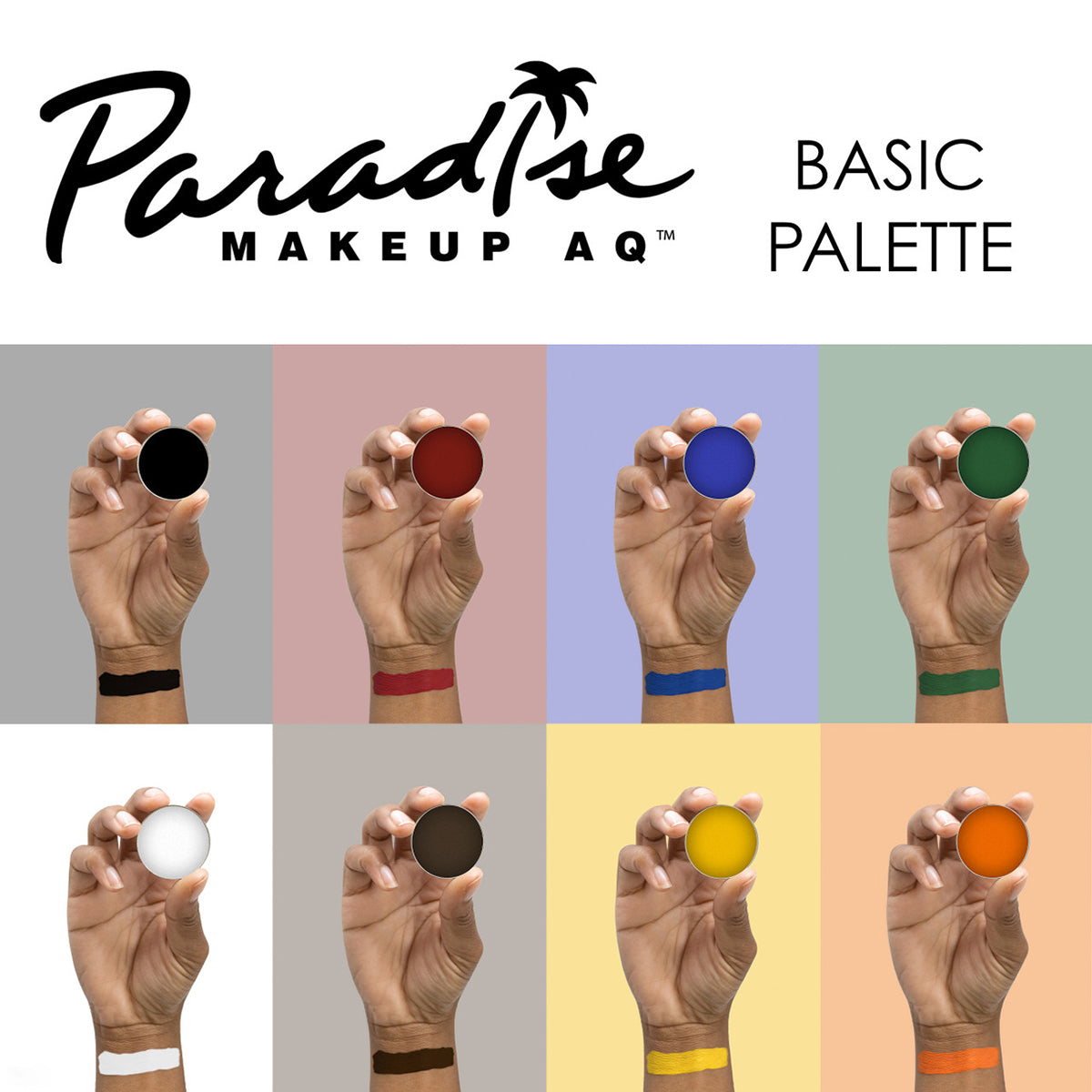 Paradise Basic Face Paint Palettes (8 Colors)