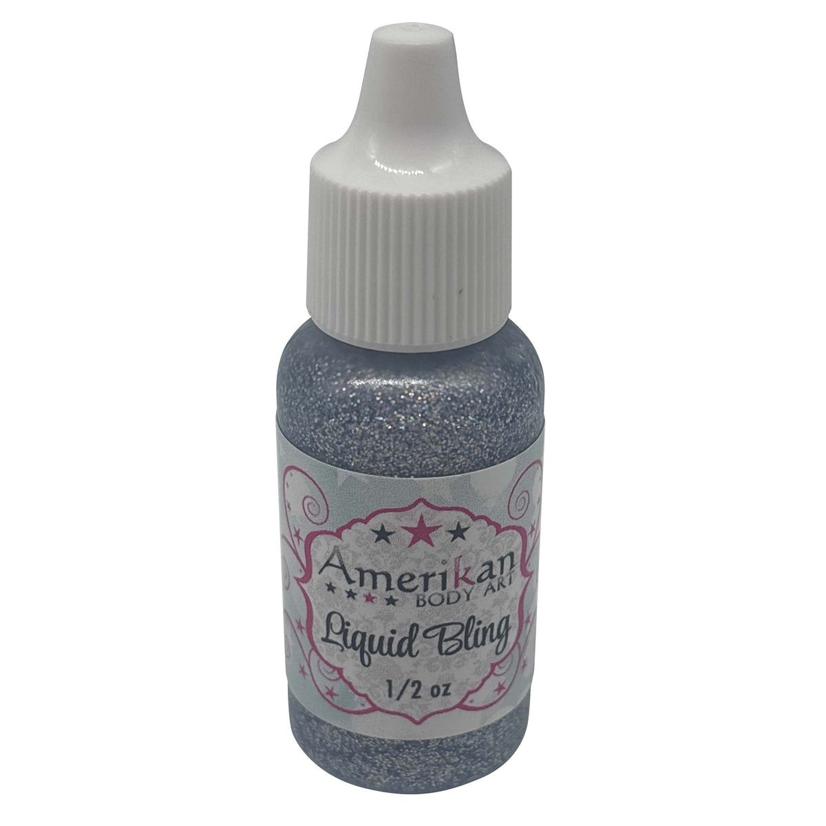 Amerikan Body Art Liquid Bling Glitter - Holo Silver (0.5 oz)