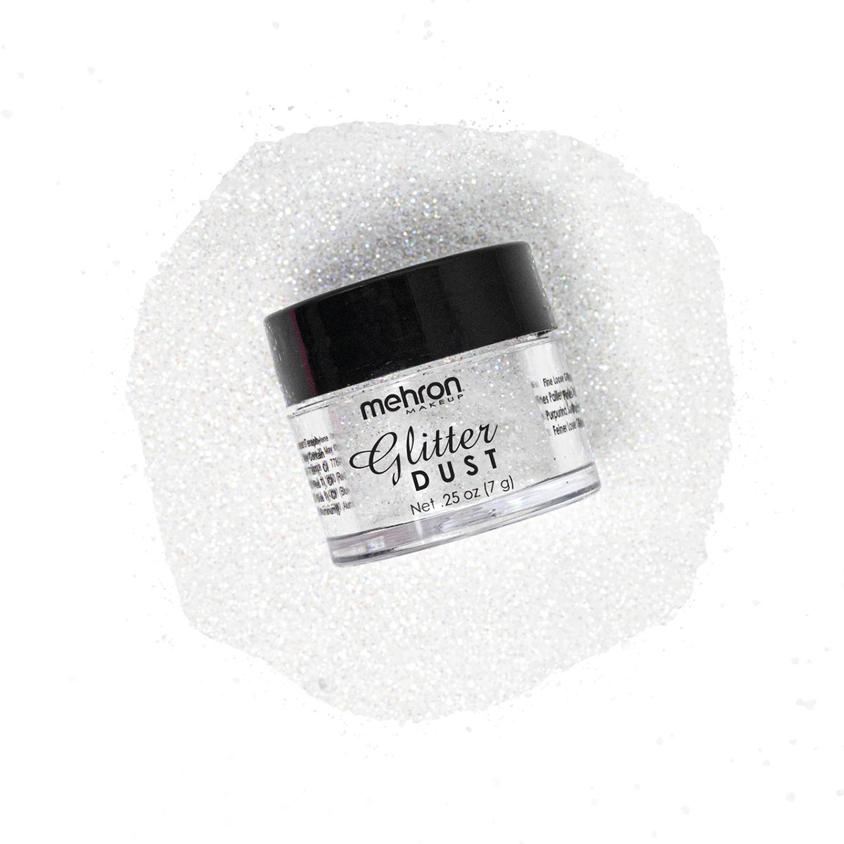 Mehron Glitter Dust - Opalescent White W (0.25 oz/7 gm)