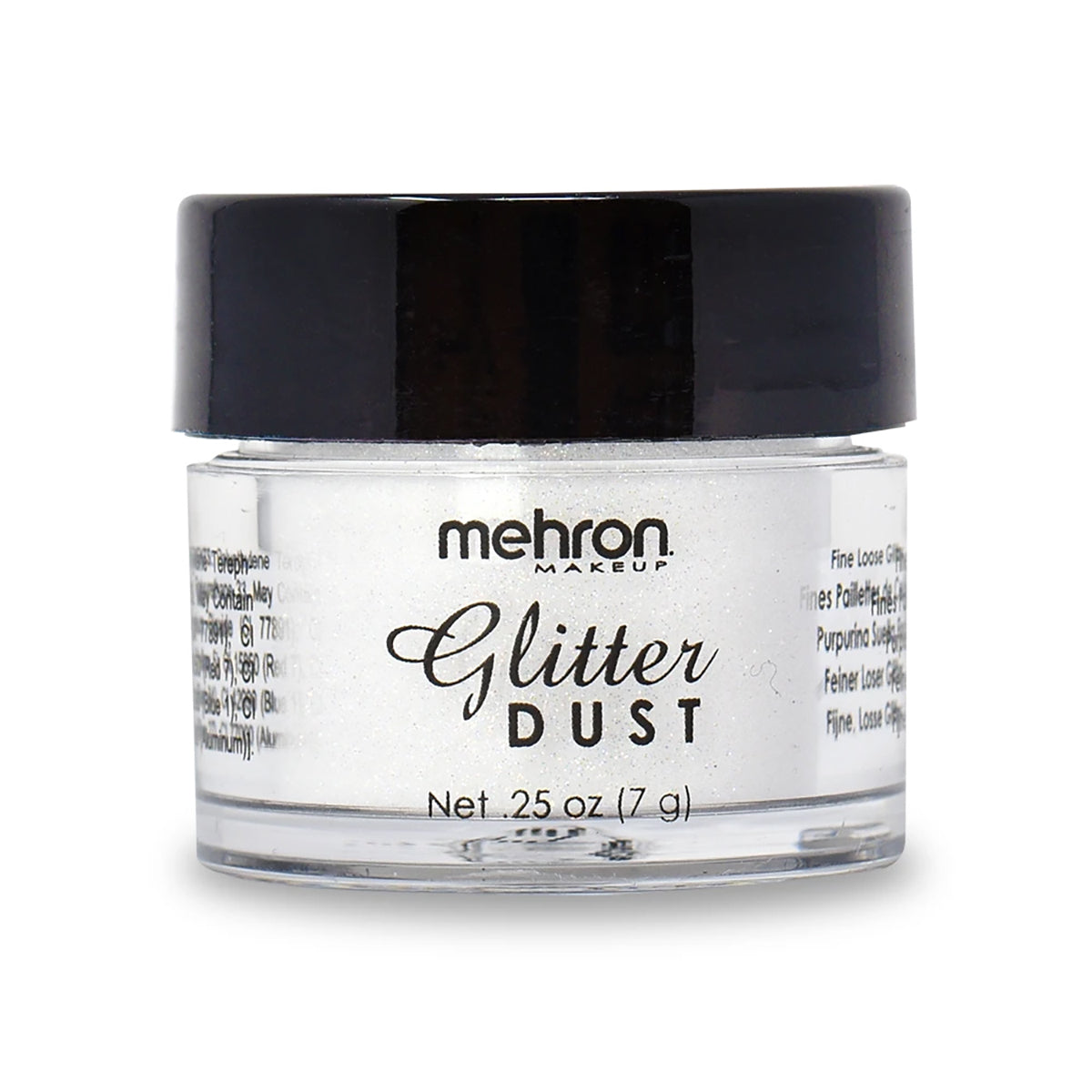 Mehron Glitter Dust - Opalescent White W (0.25 oz/7 gm)