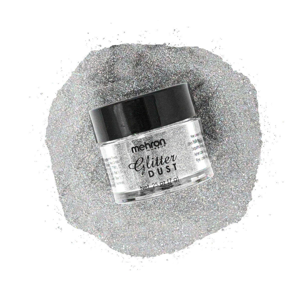 Mehron Glitter Dust - Holographic Silver H (0.25 oz/7 gm)