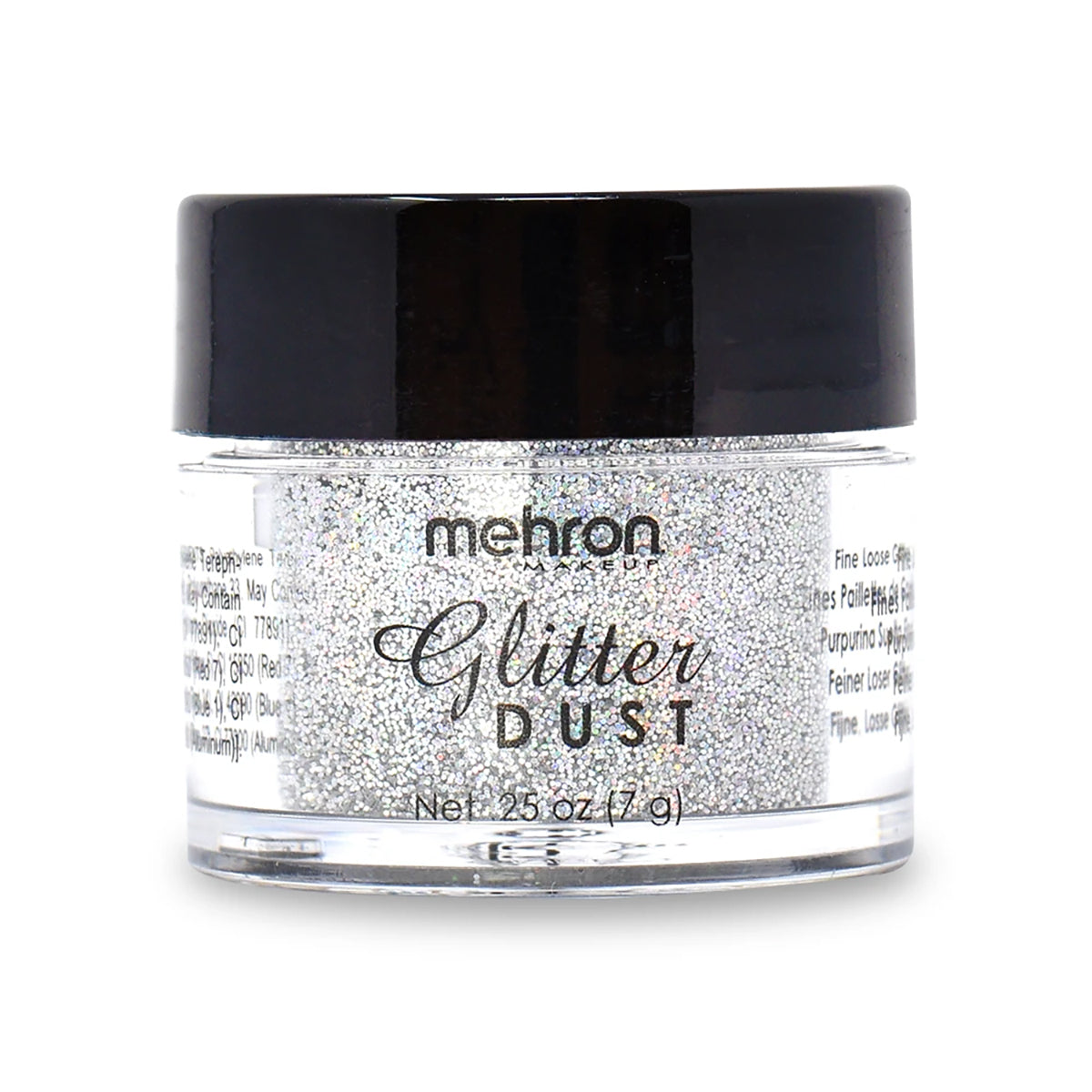 Mehron Glitter Dust - Holographic Silver H (0.25 oz/7 gm)