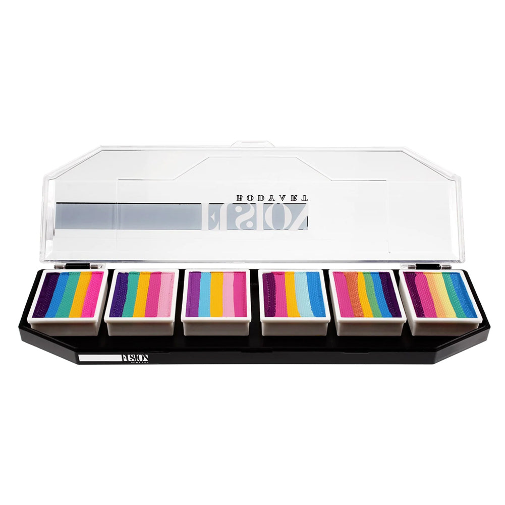 Fusion Body Art Lodie Up Rainbow Ponies Face Painting Palette (6 Cakes/10 gm)