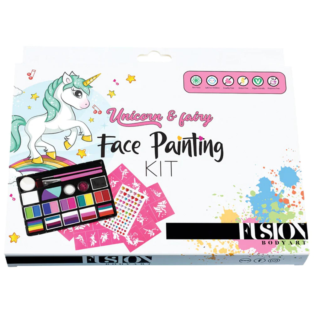 Fusion Body Art Unicorn and Fairy Face Painting Kit