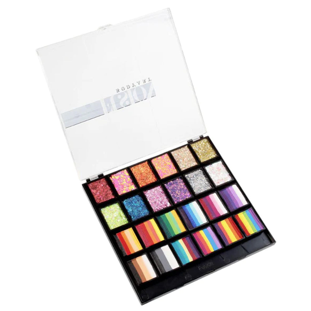 Fusion Body Art Glitter and Paint Palette - Rainbow Party