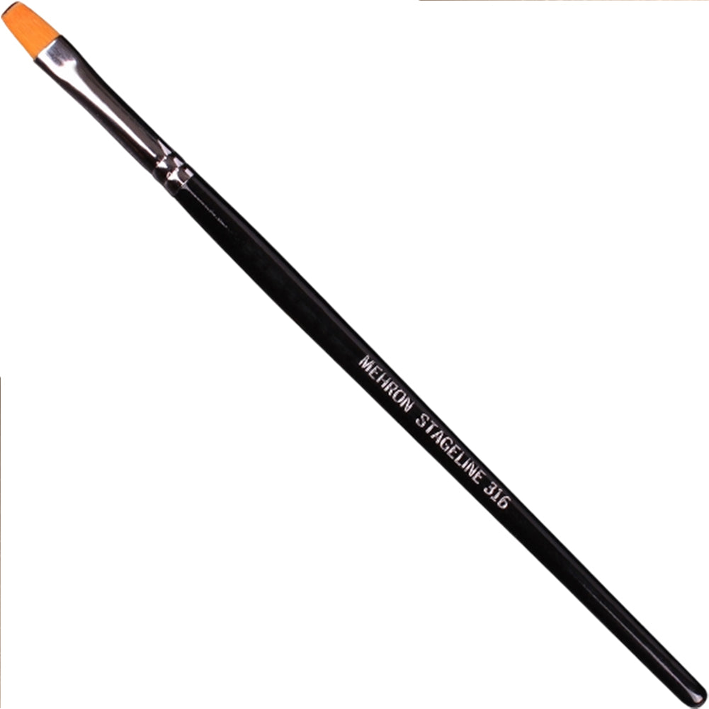 Mehron Stageline Golden Nylon Flat Brush (1/4")