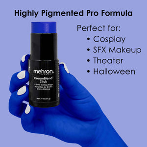 Mehron CreamBlend Stick Makeup - Blue (400-BL)