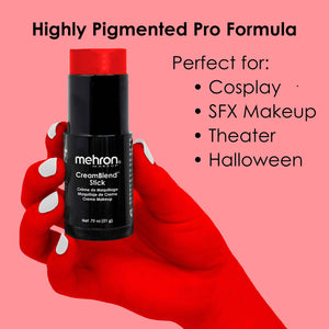 Mehron CreamBlend Stick Makeup - Really Bright Red