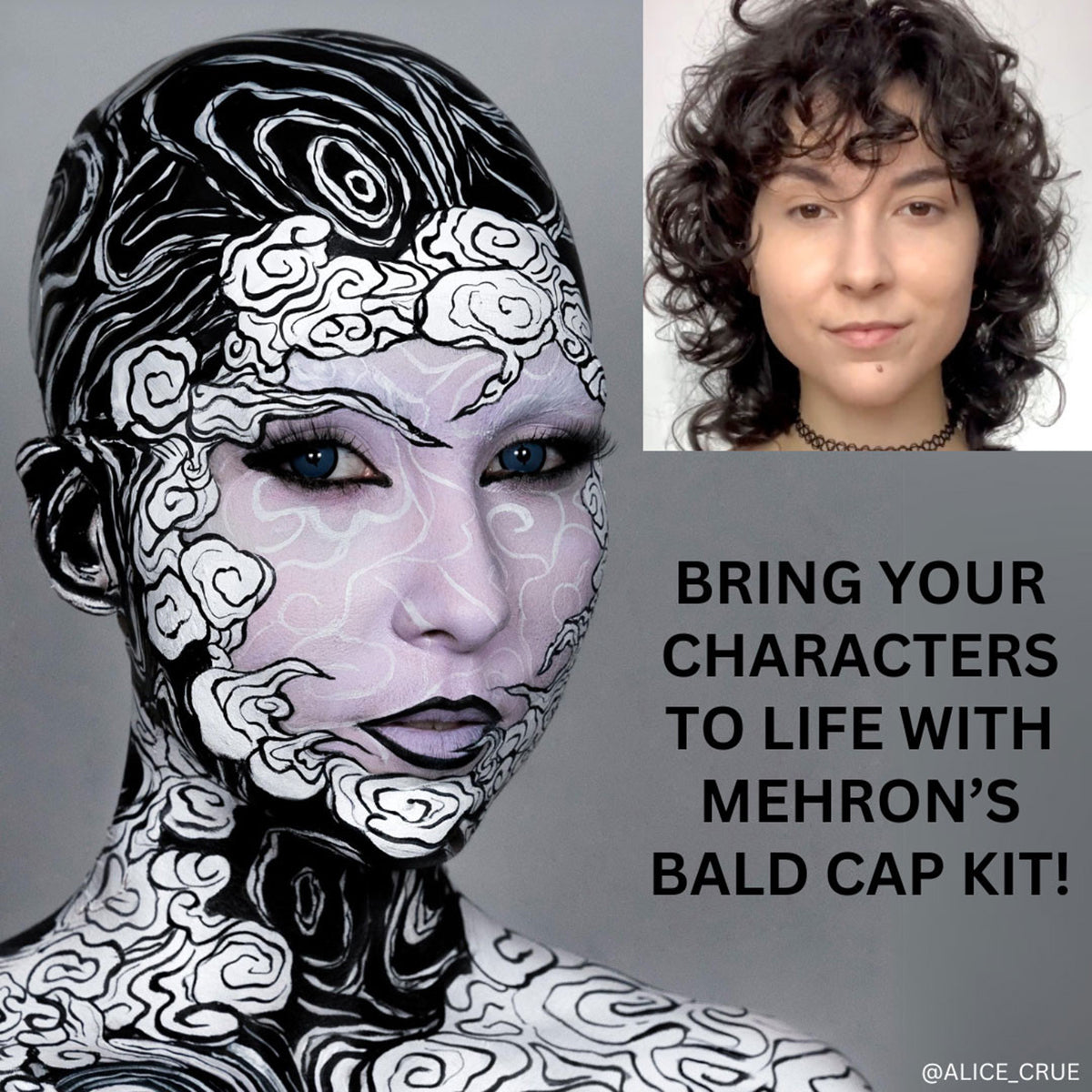 Mehron Bald Cap w/ Makeup