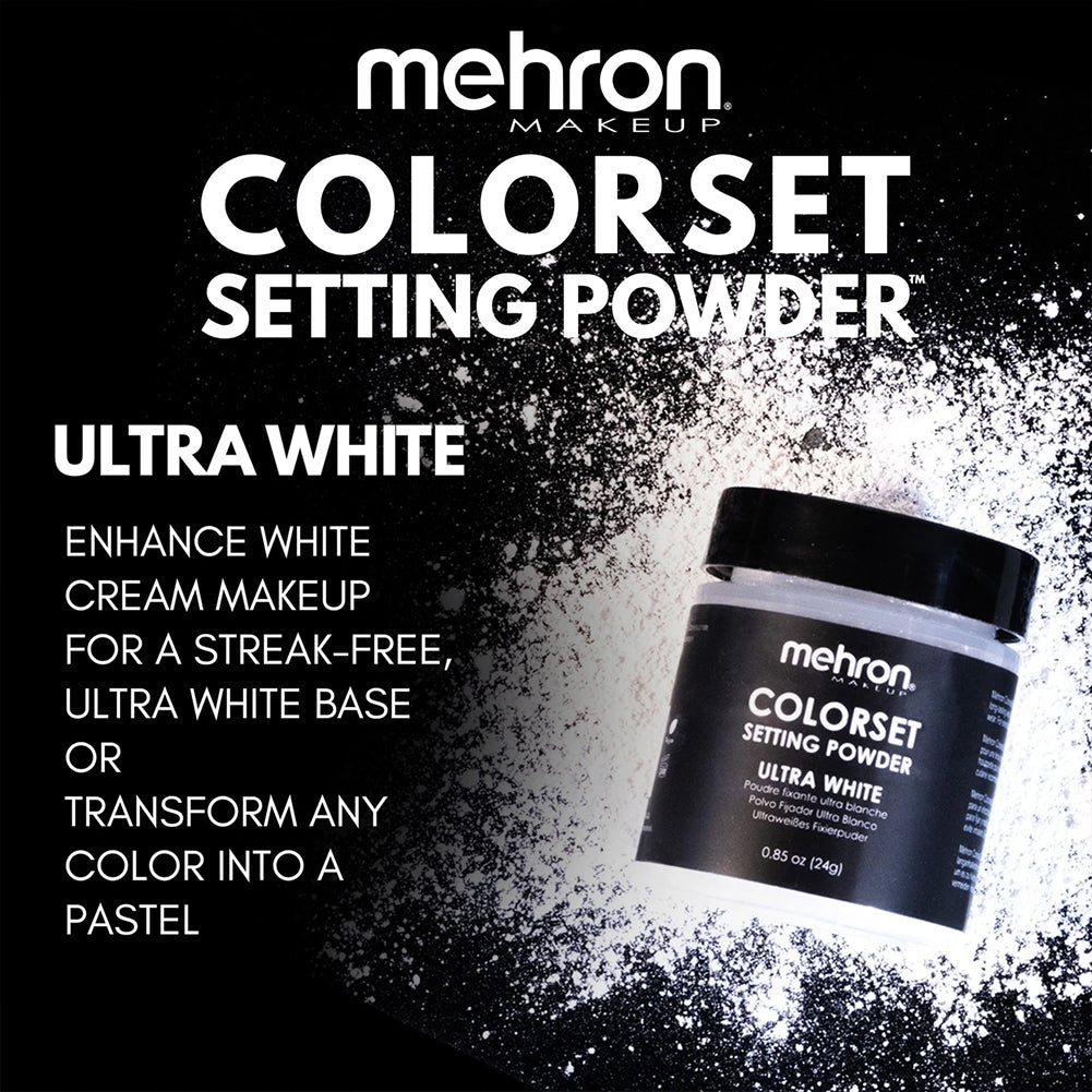 Mehron Colorset Setting Powder - Ultra White (.85oz)