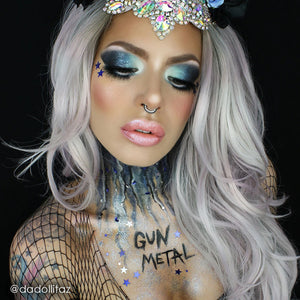Mehron Glitter Dust - Gun Metal (0.25 oz/7 gm)