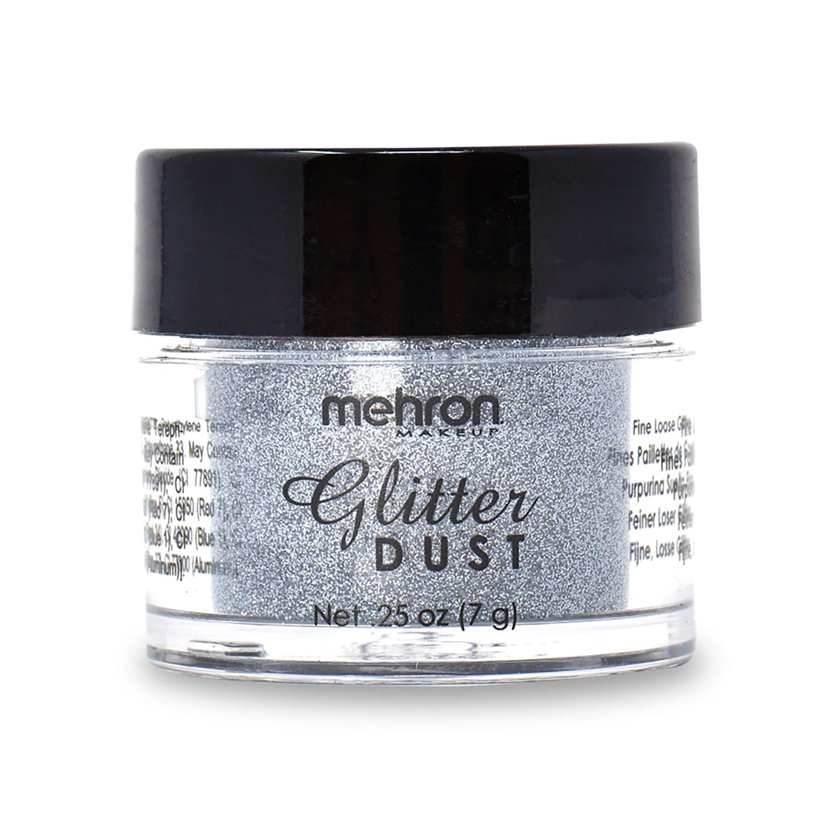 Mehron Glitter Dust - Gun Metal (0.25 oz/7 gm)