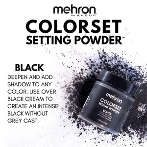 Mehron Colorset Setting Powder - Black (.85oz)