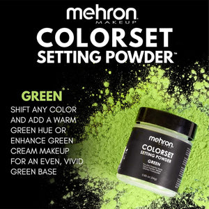Mehron Colorset Setting Powder - Green (.85oz)
