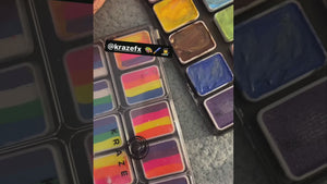 Kraze FX 12 Neon Pop One Stroke Split Cake Palette (6 gm each)