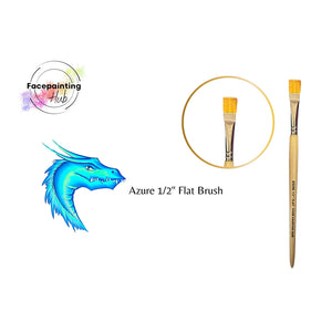 Facepainting Hub - Azure Flat Brush (1/2")