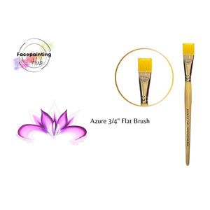 Facepainting Hub - Azure Flat Brush (3/4")