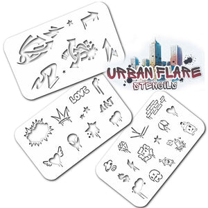 Tamina Urban Flare Stencils - Elements Set