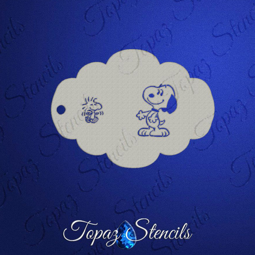 Topaz Stencil - Happy Snoopy