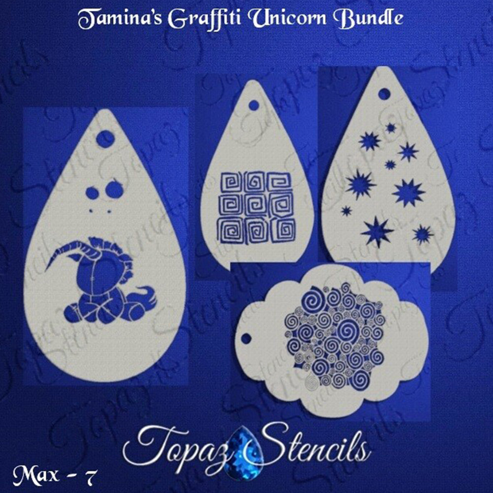 Topaz Stencil - Tamina's Graffiti Unicorn Bundle