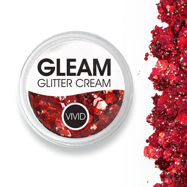 VIVID Gleam Chunky Glitter Cream - Cardinal