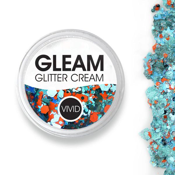 VIVID Gleam Chunky Glitter Cream - Energy - Orange &amp; Aqua