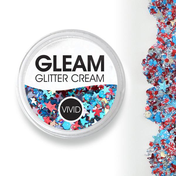VIVID Gleam Chunky Glitter Cream - Red, White &amp; Boom
