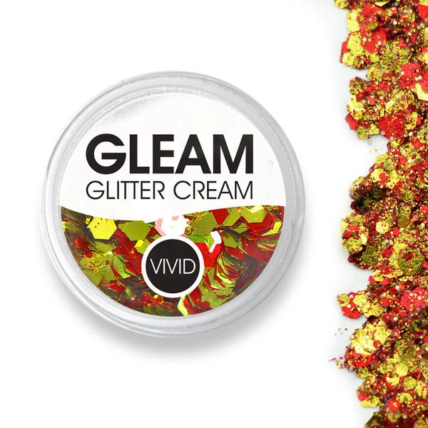 VIVID Gleam Chunky Glitter Cream - Victorious - Garnet &amp; Gold