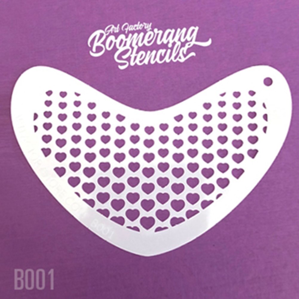 Art Factory Boomerang Stencil - Heart Halftone (B001)