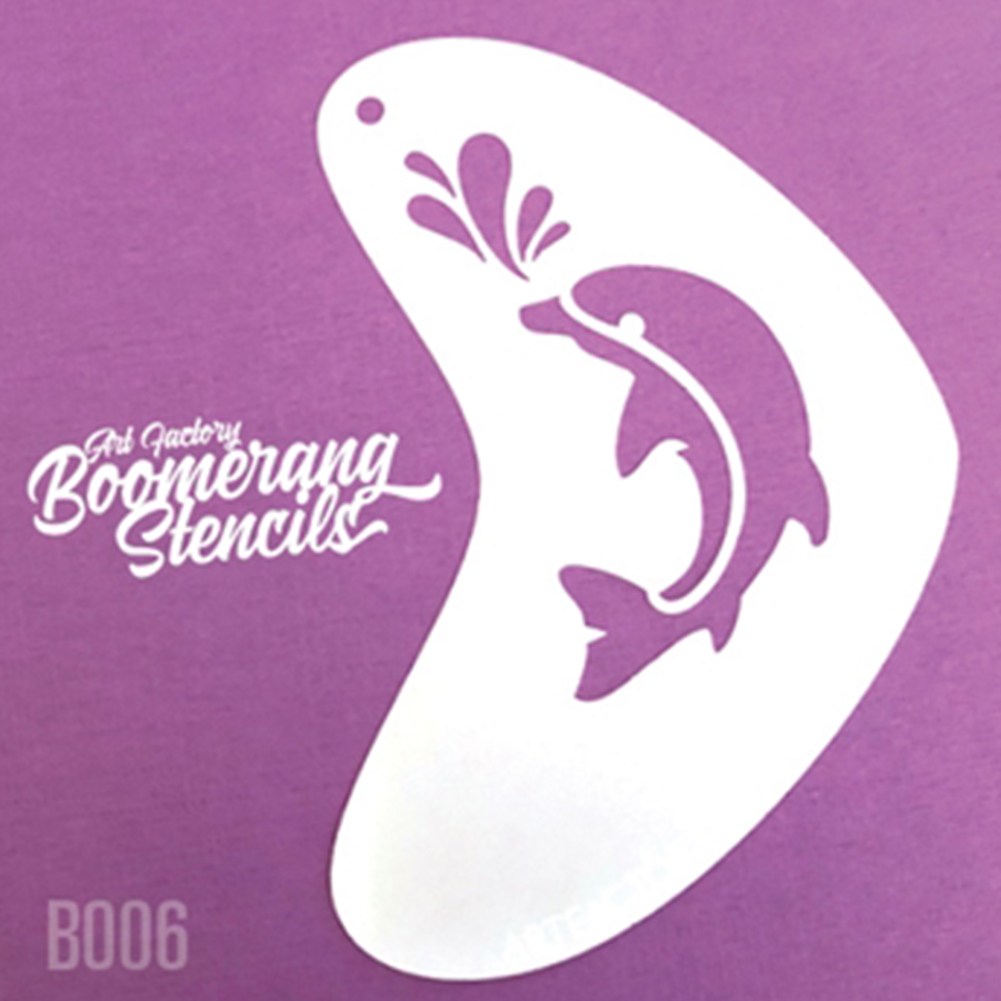 Art Factory Boomerang Stencil - Dolphin (B006)