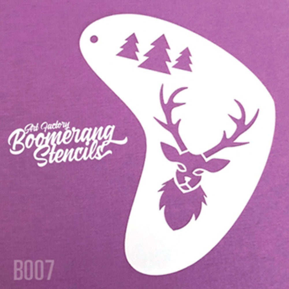 Art Factory Boomerang Stencil - Deer (B007)