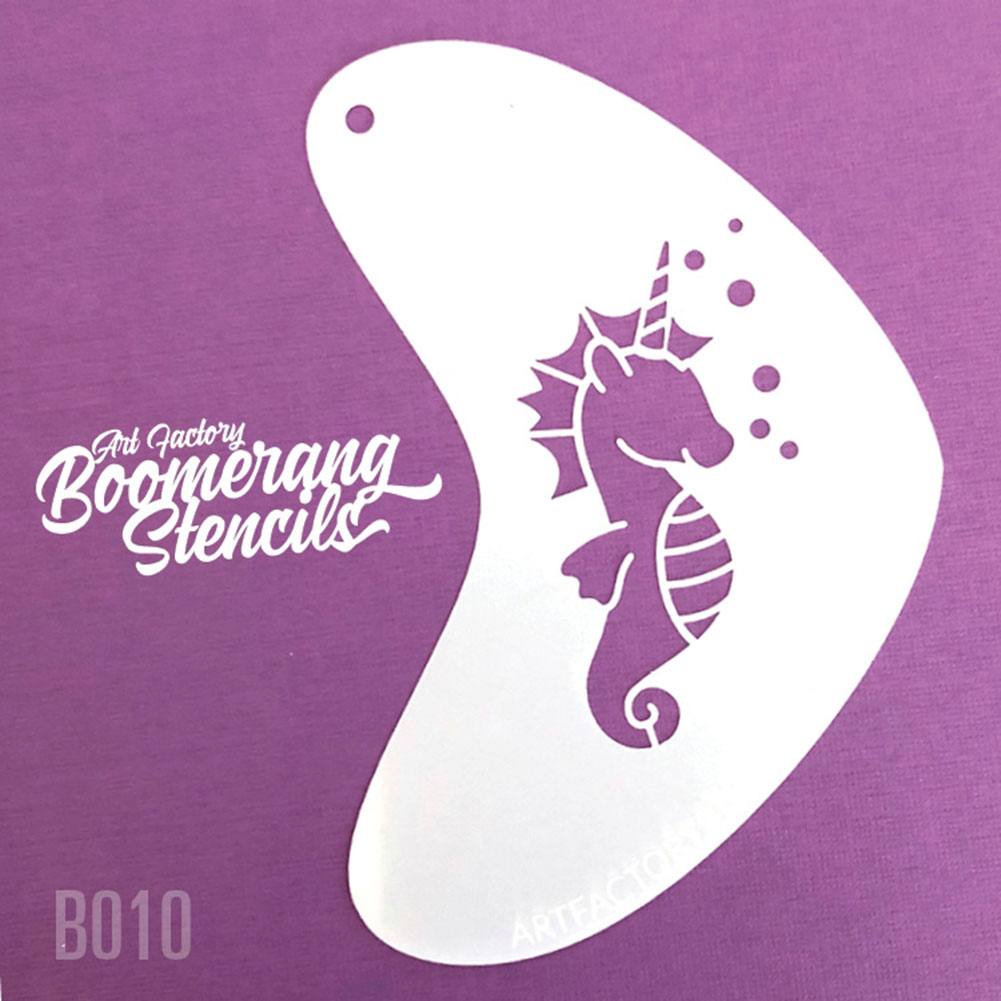Art Factory Boomerang Stencil - Seahorse Unicorn (B010)