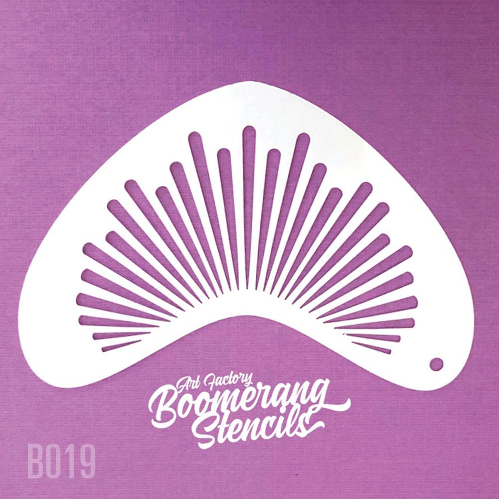 Art Factory Boomerang Stencil - Sunburst (B019)