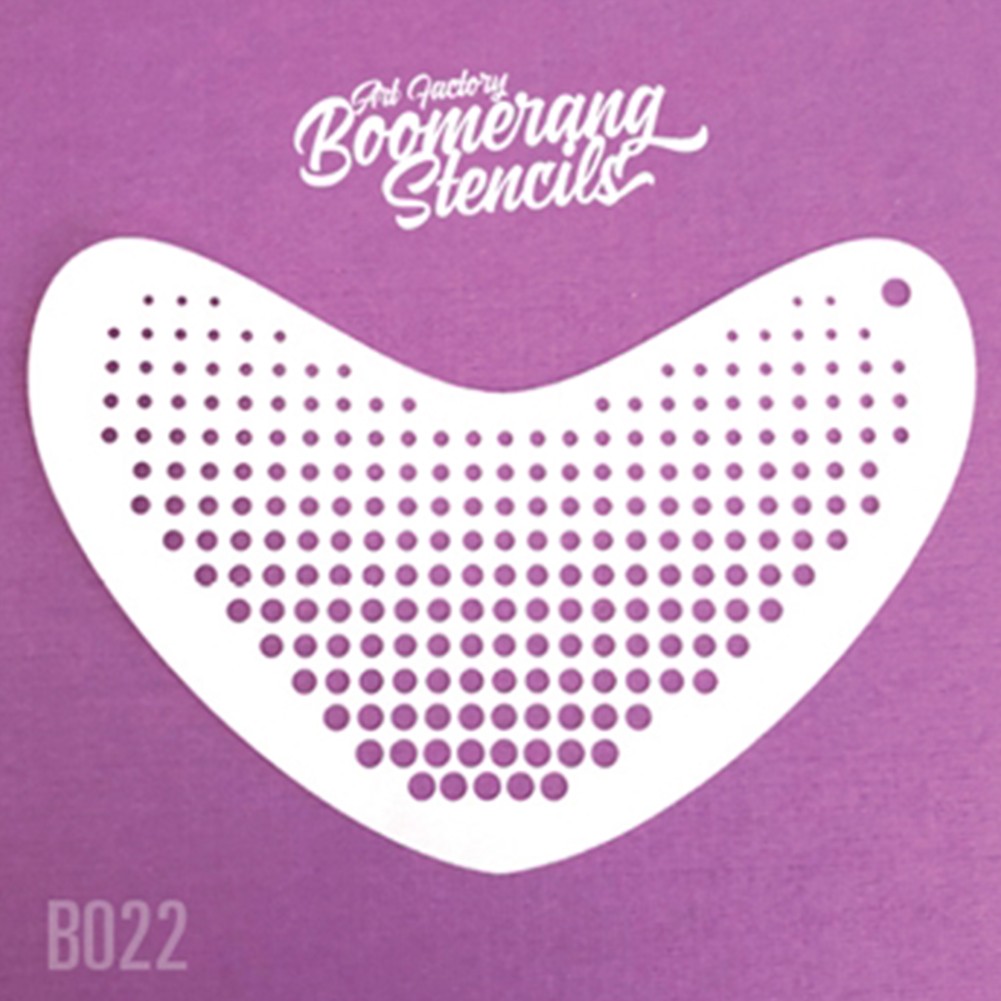 Art Factory Boomerang Stencil - Halftone Dots (B022)