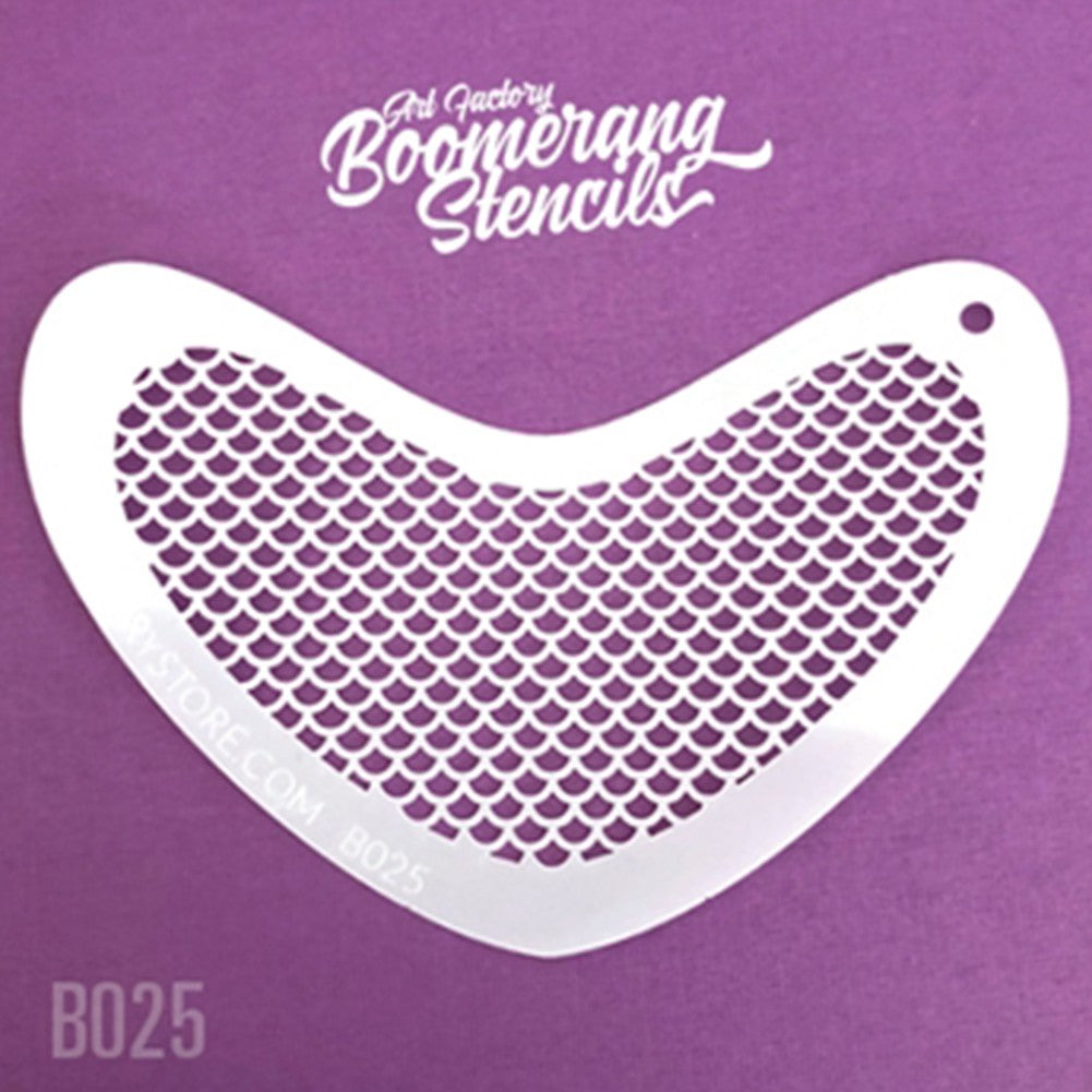 Art Factory Boomerang Stencil - Small Scales (B025)