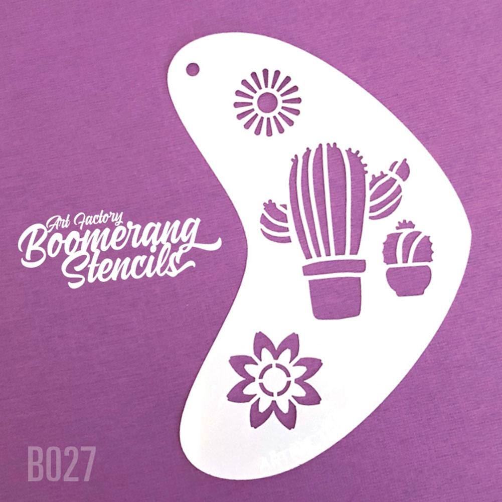 Art Factory Boomerang Stencil - Cactus (B027)