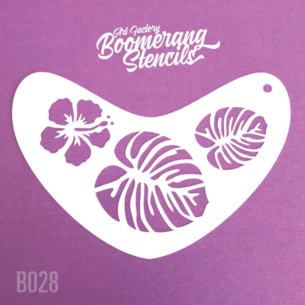 Art Factory Boomerang Stencil - Tropical Flower (B028)