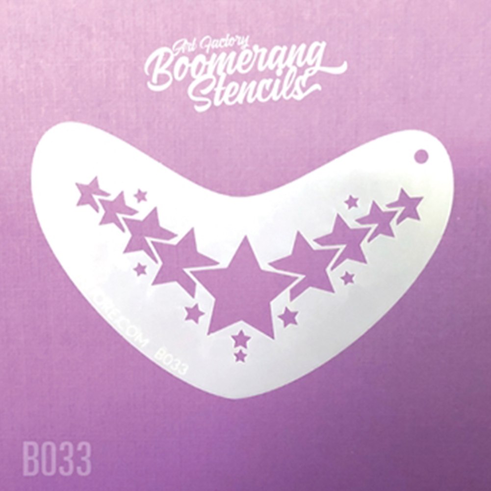 Art Factory Boomerang Stencil - Star Crown (B033)