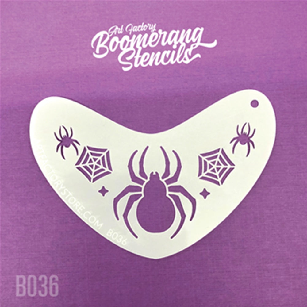 Art Factory Boomerang Stencil - Spider Crown (B036)