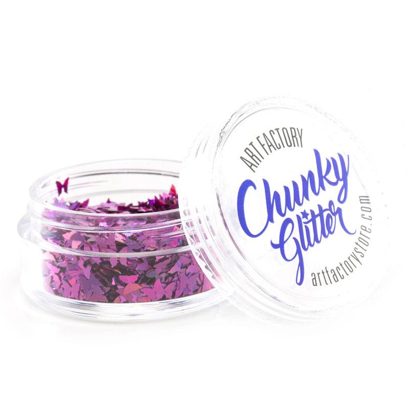 Art Factory Chunky Glitter - Pink Butterflies (10 ml)