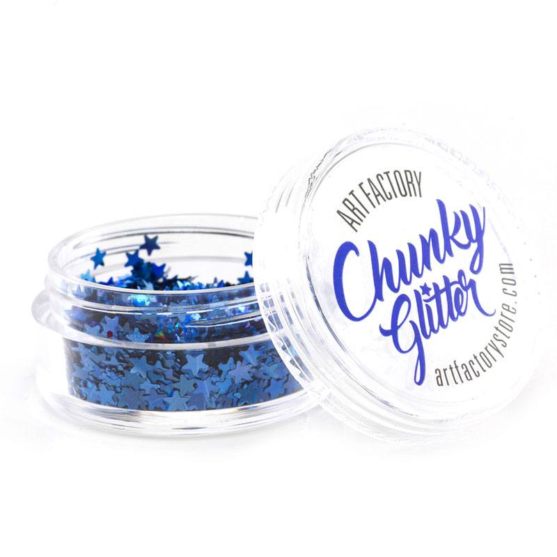 Art Factory Chunky Glitter - Blue Stars (10 ml)