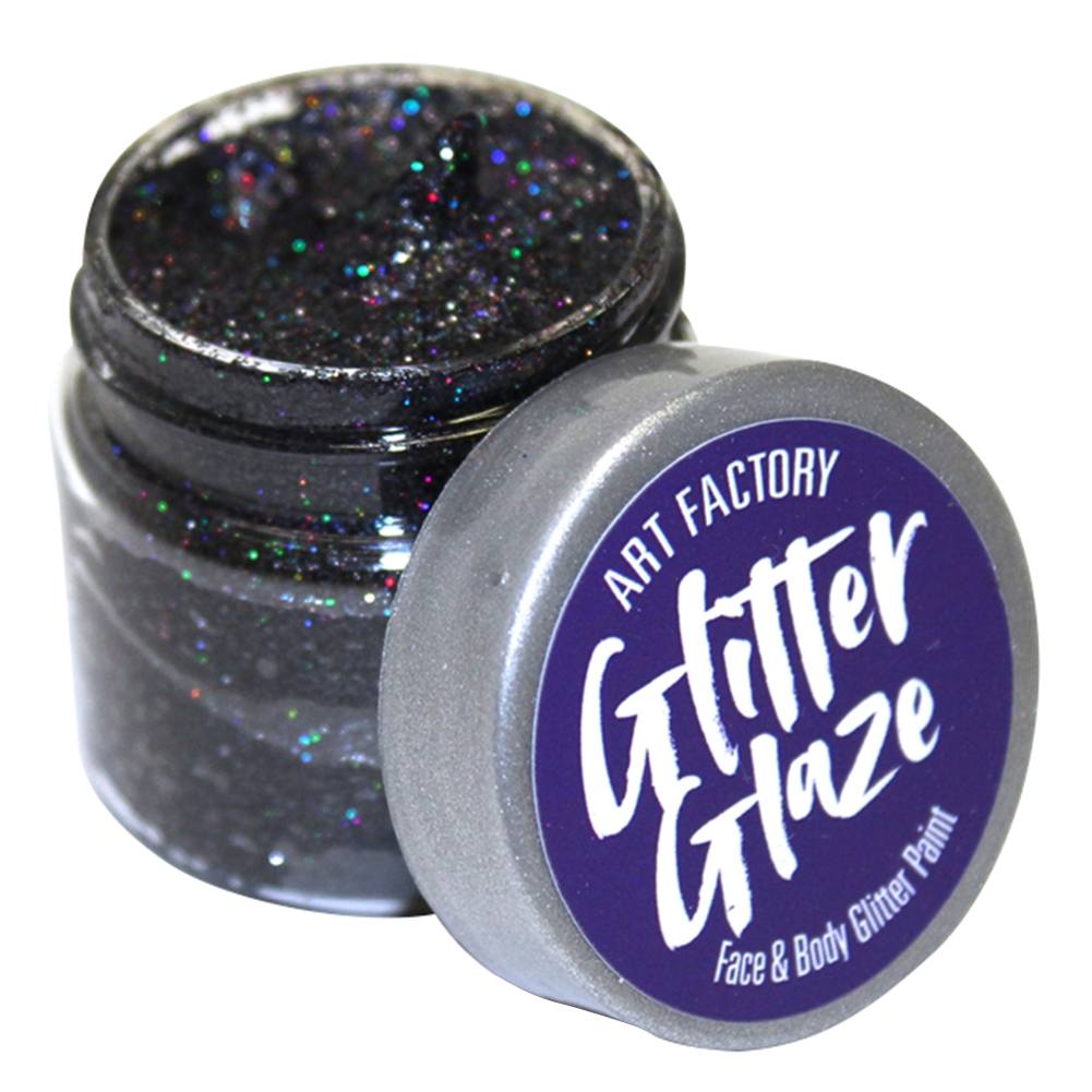 Art Factory Glitter Glaze -  Black (1 oz)