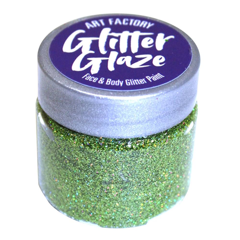 Art Factory Glitter Glaze -  Green (1 oz)