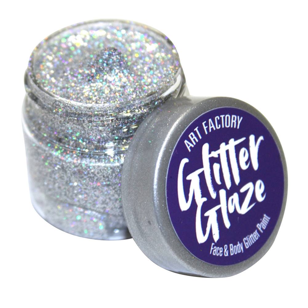 Art Factory Glitter Glaze -  Silver (1 oz)