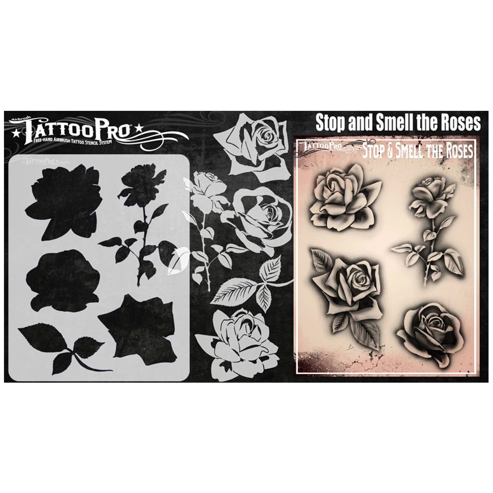 Wiser's Stop and Smell the Roses Tattoo Pro Stencil