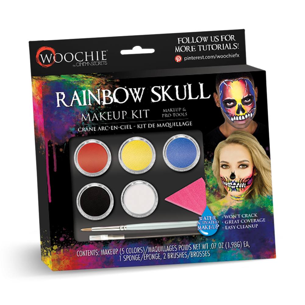 Woochie Water Activated Halloween Makeup Kit - Rainbow Skull